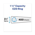 Office Jansan | Avery 79805 3 One Touch EZD Rings 1.5 in. Capacity 11 in. x 8.5 in. Heavy-Duty View Binder with DuraHinge - Navy Blue image number 3