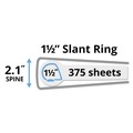 Office Jansan | Avery 17576 11 in. x 8.5 in. 1.5 in. Capacity 3-Rings Durable View Binder with DuraHinge and Slant Rings - White (4/Pack) image number 9