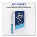 Office Jansan | Avery 17576 11 in. x 8.5 in. 1.5 in. Capacity 3-Rings Durable View Binder with DuraHinge and Slant Rings - White (4/Pack) image number 4