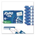 Office Jansan | EXPO 80003A Broad Chisel Tip Low-Odor Dry-Erase Marker - Blue (1-Dozen) image number 4