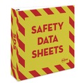 Office Jansan | Avery 18952 11 in. x 8.5 in. 3 in. Capacity 3-Rings Heavy-Duty Preprinted Safety Data Sheet Binder - Yellow/Red image number 0