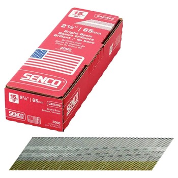 SENCO (3,000/Box) 2-1/2 in. 15-Gauge Angled Finish Nails - Bright Finish