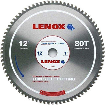 Lenox 21890TS12008 12 in. 80 Tooth Metal Cutting Circular Saw Blade
