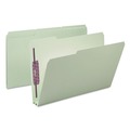 Office Jansan | Smead 19934 Recycled Pressboard Fastener Folders with 1/3-Cut Tabs - Legal, Gray/Green (25/Box) image number 1