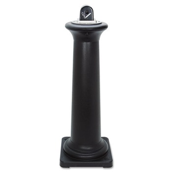 Rubbermaid Commercial GroundsKeeper Tuscan 13 in. x 13 in. x 38.38 in. Receptacle - Black