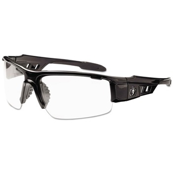 Ergodyne Skullerz Dagr Nylon/Polycarb Safety Glasses - Black Frame/Clear Lens
