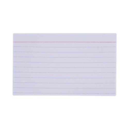 Universal UNV47210EE 3 in. x 5 in. Ruled Index Cards - White (100/Pack) image number 0