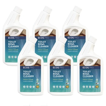 ECOS PRO 24 oz Toilet Bowl Cleaner Squeeze Bottle - Fresh Cedar Scent (6/Carton)