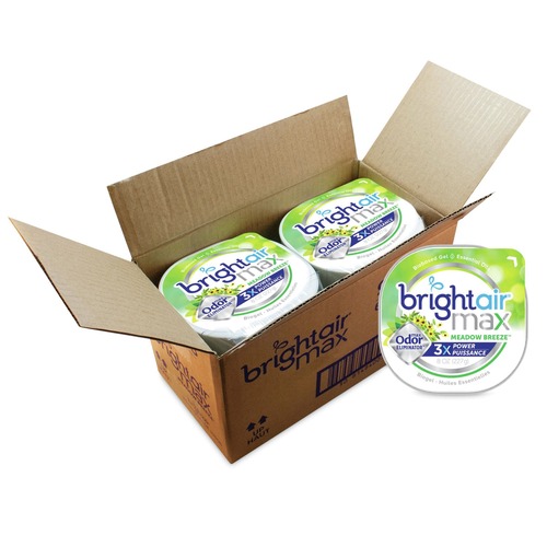 Odor Control | BRIGHT Air 900438 8 oz. Max Odor Eliminator Air Freshener - Meadow Breeze (6/Carton) image number 0