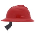  | MSA 10215829 V-Gard C1 Fas-Trac III Full Brim Vented Hard Hat - Red image number 4