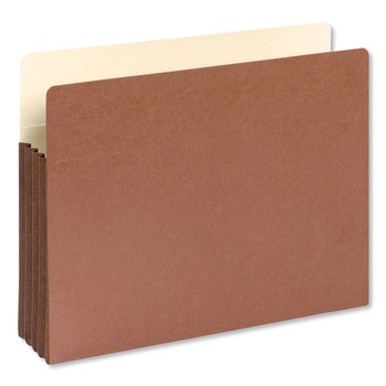 Smead 3-1/2 in. Expansion Straight Tab File Pocket - Manila/Redrope (10/Box)