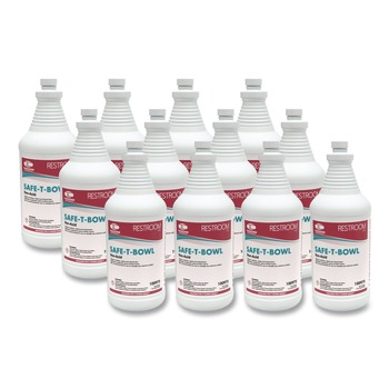 Theochem Laboratories 500689 Safe-T-Bowl 32 oz. Bottle Liquid Toilet Bowl Cleaner (12/Carton)