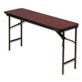 Office & Office Supplies | Iceberg 55274 60 in. x 18 in. x 29 in. OfficeWorks Commercial Wood-Laminate Rectangular Folding Table - Mahogany Top, Brown Base image number 0