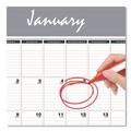 Calendars & Planners | House of Doolittle 332 12 in. x 17 in. 12-Month (Jan-Dec 2026) Bar Harbor Recycled Wirebound Monthly Wall Calendar - White/Blue/Gray Sheets image number 2