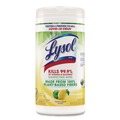 Hand Wipes | LYSOL Brand 19200-49128 7 in. x 7.25 in. 1-Ply Disinfecting Wipes II - Fresh Citrus/White image number 0