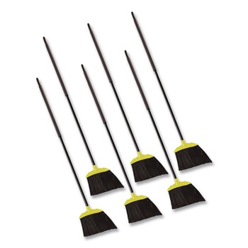 Rubbermaid Commercial 46 in. Smooth Sweep Angled Broom - Jumbo, Black/Yellow (6/Carton)
