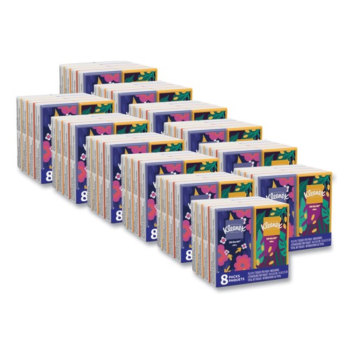 Cleaning & Janitorial Supplies | Kleenex 46651 3-Ply On The Go Packs Facial Tissues - White (12 Packs/Carton) image number 0