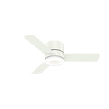 Hunter 59452 44 in. Minimus Ceiling Fan with Remote and LED Light Kit (Fresh White) image number 0