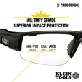 Safety Glasses | Klein Tools 60173 PRO Semi-Frame Safety Glasses Combo Pack image number 1