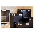 Trash Cans | Safco 2984BL 42 Gallon Public Square Paper -Recycling Receptacles - Black image number 3