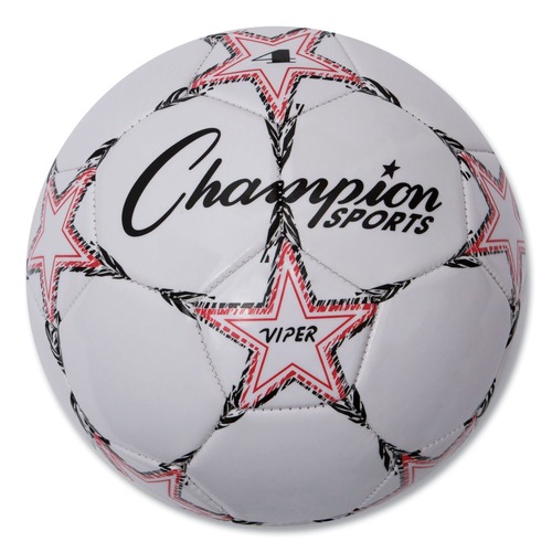 Office & Office Supplies | Champion Sports VIPER4 VIPER 8 in. to 8.25 in. Diameter No. 4 Size Soccer Ball - White image number 0