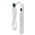 Office Electronics & Batteries | GoGreen Power GG-17636 6 ft. Cord 1,200 Joules 7-Outlet Surge Protector - White image number 0