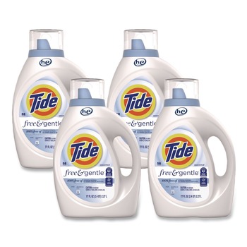 Tide Free and Gentle 84 oz HE Compatible Liquid Laundry Detergent (4/Carton)