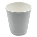 Cups and Lids | Boardwalk BWKDW10HCUP 10 oz Double-Walled Paper Hot Cups - White (500/Carton) image number 3