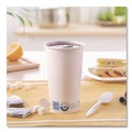 Cups and Lids | SOLO 420RC-PLANET Recycled Content PCF Paper Hot Cups ProPlanet Seal 20 oz White/Blue 600/Carton image number 4