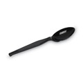 Cutlery | Dixie TM507 Heavy Mediumweight Plastic Cutlery Teaspoons - Black (100/Box) image number 2