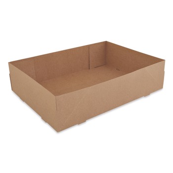 SCT 13.5 in. x 9.88 in. x 3.38 in. Kraft Paper Donut Trays - Brown (150/Carton)