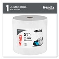 Cleaning & Janitorial Supplies | WypAll 41600 12-1/2 in. x 13-2/5 in. X70 Cloths - White, Jumbo (870 Towels/Roll) image number 1