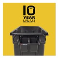 Trash & Waste Bins | Rubbermaid Commercial 2221459 BRUTE 25.45 in. x 12.82 in. x 15 in. Ergonomic Rotomolded Tilt Truck Handle and Caddy - Black image number 5