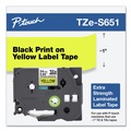 Bulk Savings Pricing 2 | Brother P-Touch TZES651 0.94 in. x 26.2 ft. TZe Standard Adhesive Laminated Labeling Tape - Black on Yellow image number 4