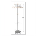  | Alba PMWAVE 18.88w x 14d x 68.5h Wavy Six Hangers/Two Knobs/Four Hooks Coat Tree - Silver/Wood image number 4