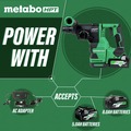 Rotary Hammers | Metabo HPT DH3628DAM 36V MultiVolt Brushless SDS-Plus Lithium-Ion 1-1/8 in. Cordless Rotary Hammer Kit with UVP (4 Ah/8 Ah) image number 2