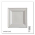 Office Jansan | Eco-Products EP-P023NFA 10 x 10 Vanguard Renewable and Compostable Sugarcane Plates - White (250/Carton) image number 2