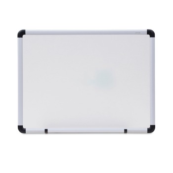 Universal 24 in. x 18 in. Modern Melamine Dry Erase Board - White Surface, Aluminum Frame
