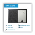  | MasterVision MX04433168 24 in. x 18 in. Designer Combo MDF Wood Frame Fabric Bulletin/Dry Erase Board - Charcoal/Gray/Black image number 5