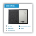 Office Jansan | MasterVision MX04433168 24 in. x 18 in. Designer Combo MDF Wood Frame Fabric Bulletin/Dry Erase Board - Charcoal/Gray/Black image number 5