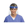 Face Shields and Visors | Suncast HGASSY16 16.5 in. x 10.25 in. x 11 in. Fully Assembled Full Length Face Shield with Head Gear - Clear/Blue (16/Carton) image number 1