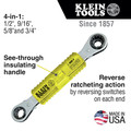 Ratcheting Wrenches | Klein Tools KT223X4-INS 4-in-1 Lineman's Insulating Box Wrench image number 1