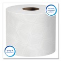 Cleaning & Janitorial Supplies | Scott 5102 Essential Septic-Safe Standard Roll Bathroom Tissue for Business - White (1210 Sheets/Roll, 80 Rolls/Carton) image number 3
