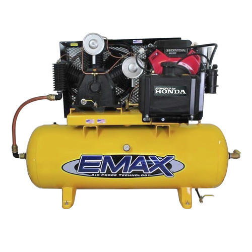 Stationary Air Compressors | EMAX EGES24120T Honda Engine 24 HP 120 Gallon Oil-Lube Stationary Air Compressor image number 0