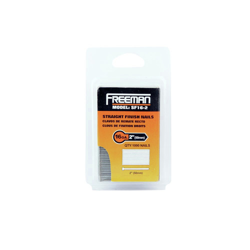 Nails | Freeman SF16-2 16-Gauge 2 in. Straight Finish Nails (1,000-Pack) image number 0