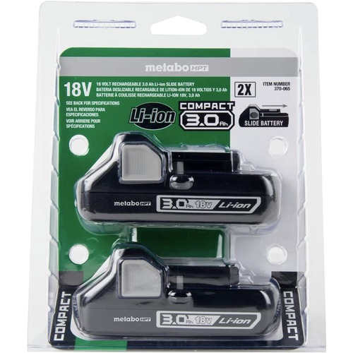 Batteries | Metabo HPT 370065M (2-Pack) 18V 3 Ah Batteries image number 0