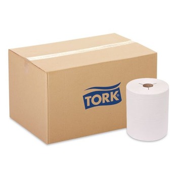 Tork 6 Rolls/Carton Advanced 1-Ply 7.88 in. x 1000 ft. Hardwound Hand Towel - White