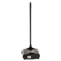 Office Jansan | Rubbermaid Commercial FG253100BLA 12.5 in. x 37 in. Lobby Pro Polypropylene with Vinyl Coat Upright Dustpan with Wheels - Black image number 2