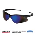 Safety Glasses | KleenGuard 14481 Nemesis Safety Glasses with Black Frame and Blue Mirror Lens image number 1