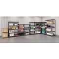 Office Filing Cabinets & Shelves | Alera 26109 30 in. x 16 in. x 60 in. 4-Shelf Steel Shelving Unit with Particleboard Shelves - Black image number 4